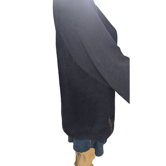 LRL LAUREN JEANS Co Blue Sweater with gold hardware zips size 1X - Picture 3 of 11